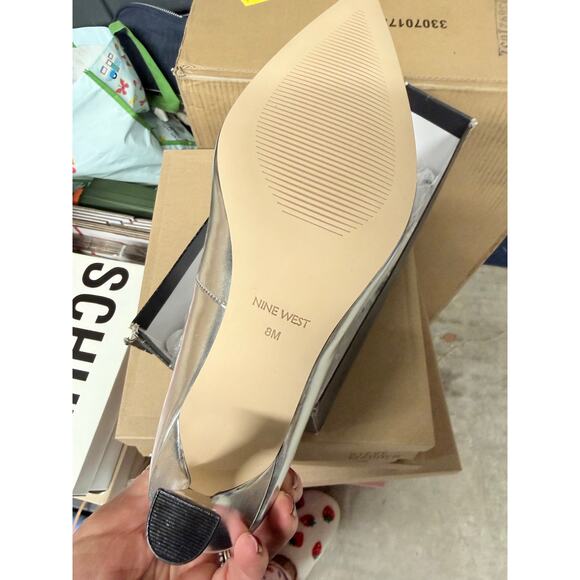 Nine West Ariella Silver Heels - Picture 4 of 6